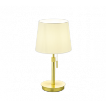 Lampada Tavolo Scrivania 4,5W Ottone Paralume Bianco Regolabile Lyon GD Trio