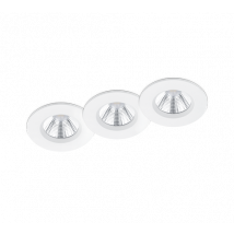 Faretto da Incasso Led Interno Soffitto Rotondo Bianchi 3Pz Zagros GD Trio
