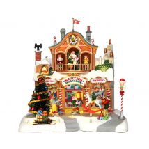 Laboratorio Babbo Natale Scena in Movimento Luminosa Villaggio Natalizio Lemax