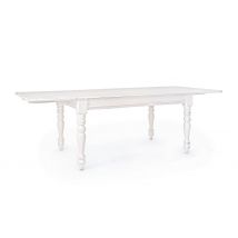 Tavolo Allungabile Legno Bianco Country Chic Shabby 150 240 cm 10 posti Colette