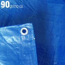 Telo Occhiellato Impermeabile con Occhielli in Alluminio Telone Coperture Formato: 6 x 10 m