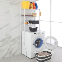 Scaffale Copri Sopra Lavatrice Ripiani Bianco Salvaspazio Bagno Lavanderia