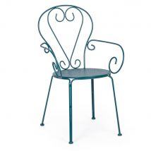 Sedia da Giardino Esterno Pranzo in Metallo Acciaio Terrazzo Impilabile Etienne Colore principale: Ocean