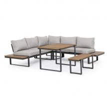 Set da Giardino Angolare Salottino con Divano Esterno Moderno Sven Bizzotto