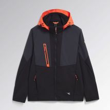 Giacca da Lavoro Diadora Softshell con Cappuccio Nera Arancione Taglia: M