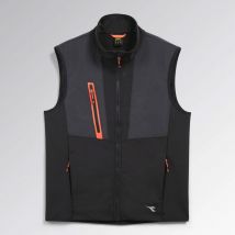 Gilet da Lavoro Diadora Softshell Hybrid Nero Fluo con Tasche Zip Taglia: XL