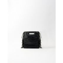 Mini Embossed-leather M Bag With Chain - TU - Black - Maje