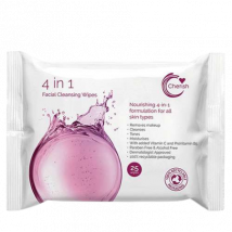 Cherish 4-in-1 Facial Cleansing Wipes - 25 pcs