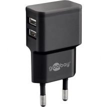 Goobay Dual USB Charger - Sort (EU)