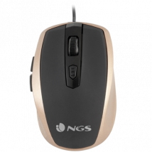 NGS Tick Gold USB Optical Mouse - Gold & Black