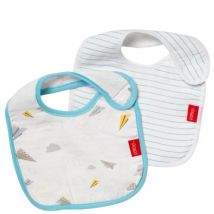 Nuby Muslin Snug n' Dry Bibs - 2 pack
