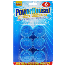 PowerHouse Hygienic Blue Toilet Blocks – 6 Pack