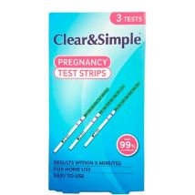 Clear & Simple Pregnancy Test Strips - 3 pack.