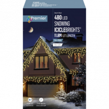 Premier 480 LED Snowing Iciclebrights - 11.8m