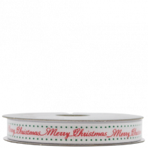 Merry Christmas Ribbon White - 2.7m