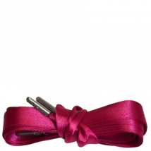 Shoestring Satin Laces - Hot Pink & Silver