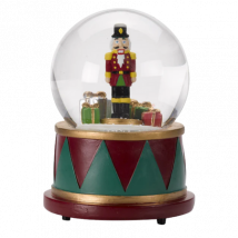 Three Kings Musical LED Snow Globe Nutcracker - 10cm