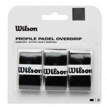 Wilson Profile Padel Overgrip Black Tape – 3 pcs