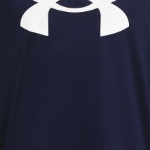 Jongensshirt Under Armour Tech™ Big Logo met korte mouwen Midnight Marineblauw / Wit YMD (137 - 149 cm)