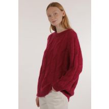 Mohair Zopfmuster-Pullover Modell: Iroise