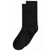 Gerippte Baumwoll-Socken GOTS, 2er Pack