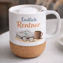 Design-Keramiktasse mit Kork