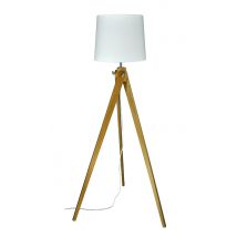 Lampada da terra con treppiede in legno, piantana mod. Aisha FL25AIPL