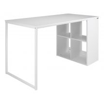 Scrivania per ufficio, scrivania con libreria colore bianco - Clio SC08CL