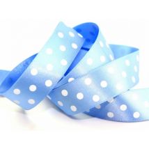 Berisfords Polka Dot Ribbon 76 Cornflower