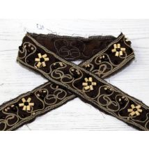 Stephanoise Natural Cotton Linen Trim Brown