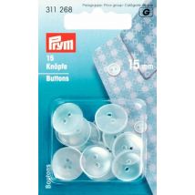 Prym Boil Resistant Overall Buttons Clear