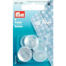 Prym Boil Resistant Overall Buttons Clear