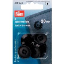 Prym Round Jacket Buttons Navy Blue