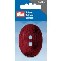 Prym Oval Coconut Buttons Dark Red