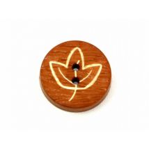 Dill Maple Leaf Buttons Tan Brown