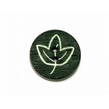 Dill Maple Leaf Buttons Forest Green