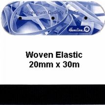 Hemline Flat Woven Elastic Black