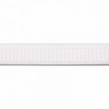 Hemline Flat Ribbed Elastic White