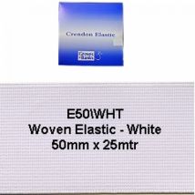 Hemline Flat Woven Elastic White