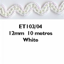Essential Trimmings Beaded Chevron Trim White