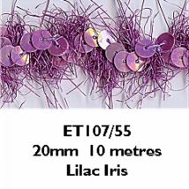 Essential Trimmings Sequins on Yarn Trim Lilac Iris