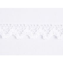 Essential Trimmings Cotton Lace Trim White Iridescent