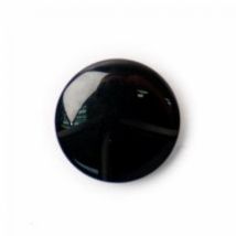 Crendon Round Glossy Shank Buttons Black