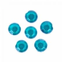 Trimits Round Stick On Diamantes Green