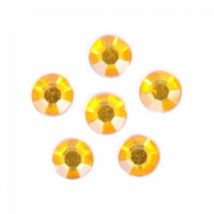 Trimits Round Stick On Diamantes Gold