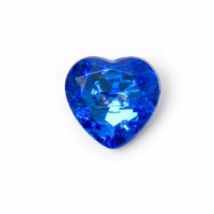 Crendon Crystal Heart Buttons Blue