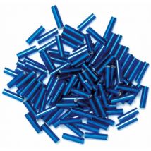 Craft Factory Glass Bugle Beads Royal Blue