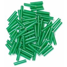 Craft Factory Glass Bugle Beads Green