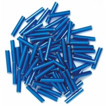 Craft Factory Glass Bugle Beads Royal Blue