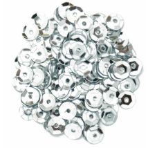 Craft Factory Round Cup Sequins Silver